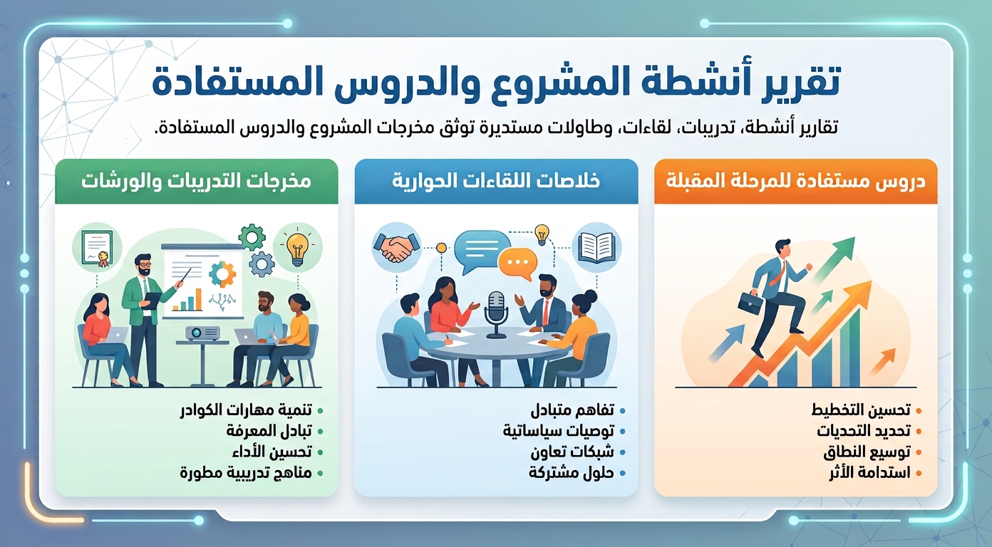 تقرير أنشطة المشروع والدروس المستفادة